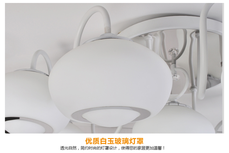 简普家居家装灯具吸顶灯简约宜家吸顶灯清新田园客厅灯LED客厅吸顶灯创意灯饰灯具 3+1头 带LED光源