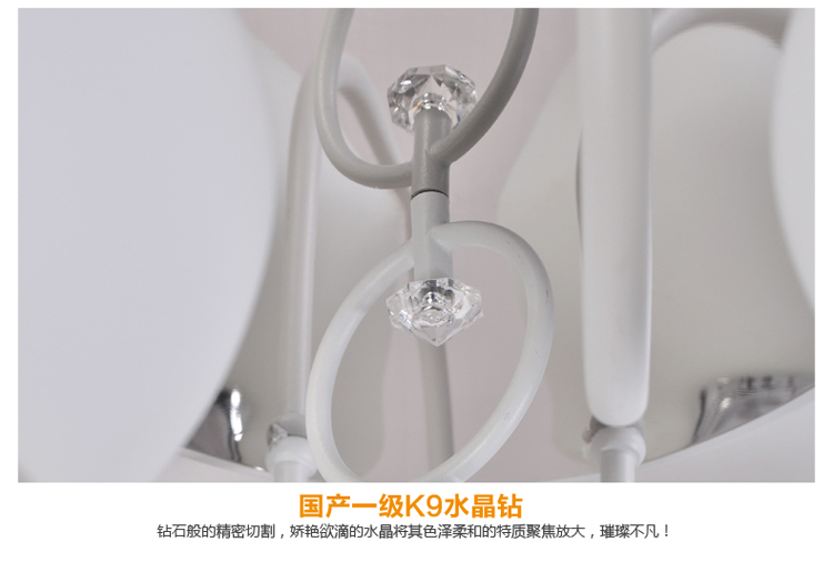 简普家居家装灯具吸顶灯简约宜家吸顶灯清新田园客厅灯LED客厅吸顶灯创意灯饰灯具 3+1头 带LED光源