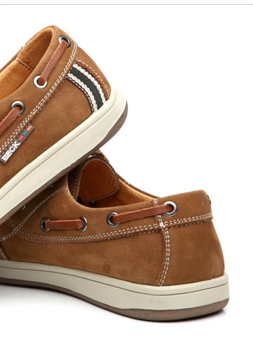 公羊beck 新款生活休闲男鞋 时尚简约真皮单鞋 鞋子男 81261 不系带