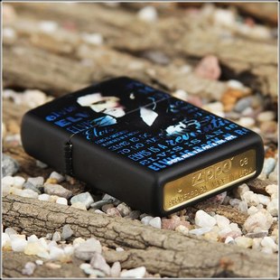 芝宝zippo打火机 黑哑漆 经典猫王24546