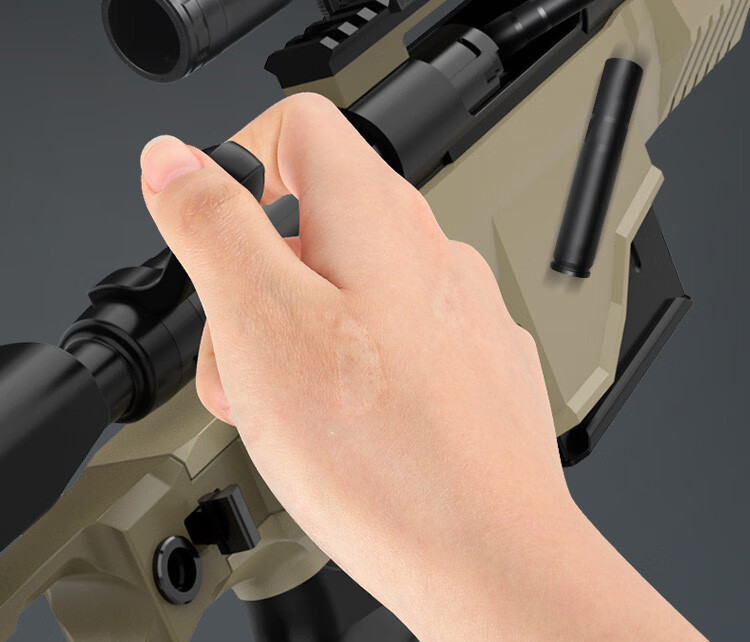 msr合金属手拉栓成人玩具阻击枪可发射模型大号m40a6抛壳软弹枪沙色