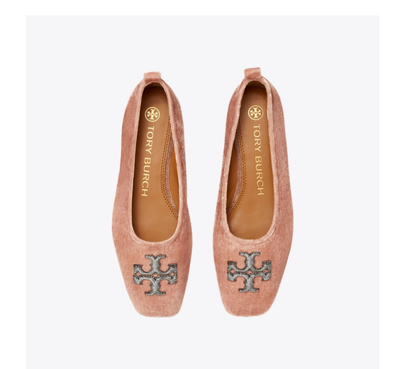 618盛典toryburch汤丽柏琦eleanor天鹅绒方头芭蕾舞平底鞋女鞋85826