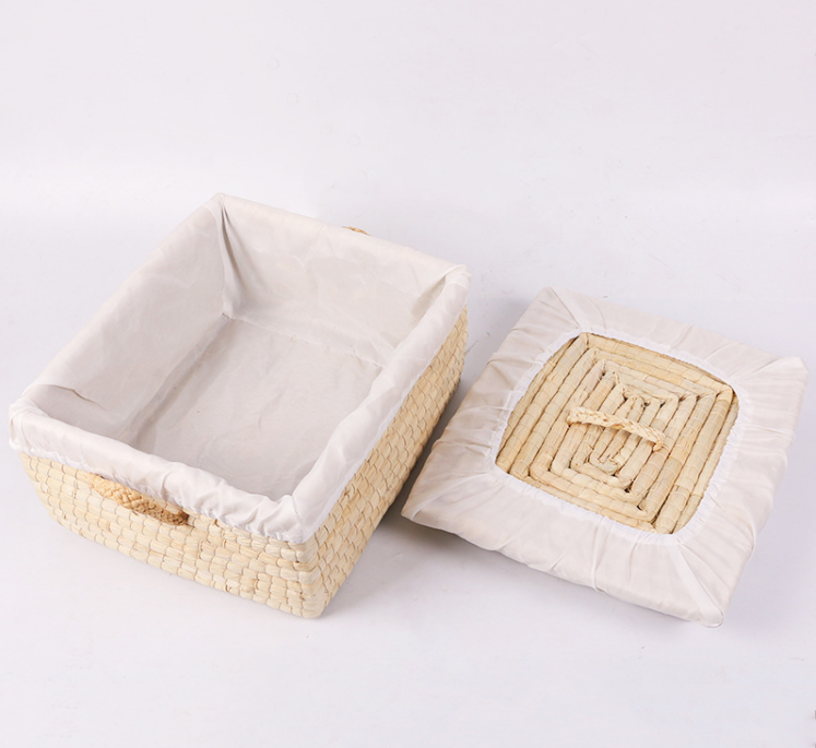 草编馒头筐保温商用高粱杆筐装包子的手编织创意成盛放饼筐家用方形