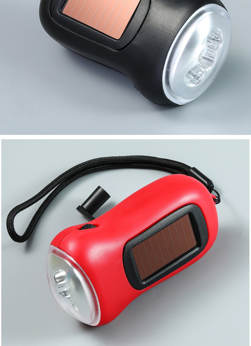 电筒小便携太阳能多功能强光家用女生充电玩具小孩学生宿舍手电筒应急