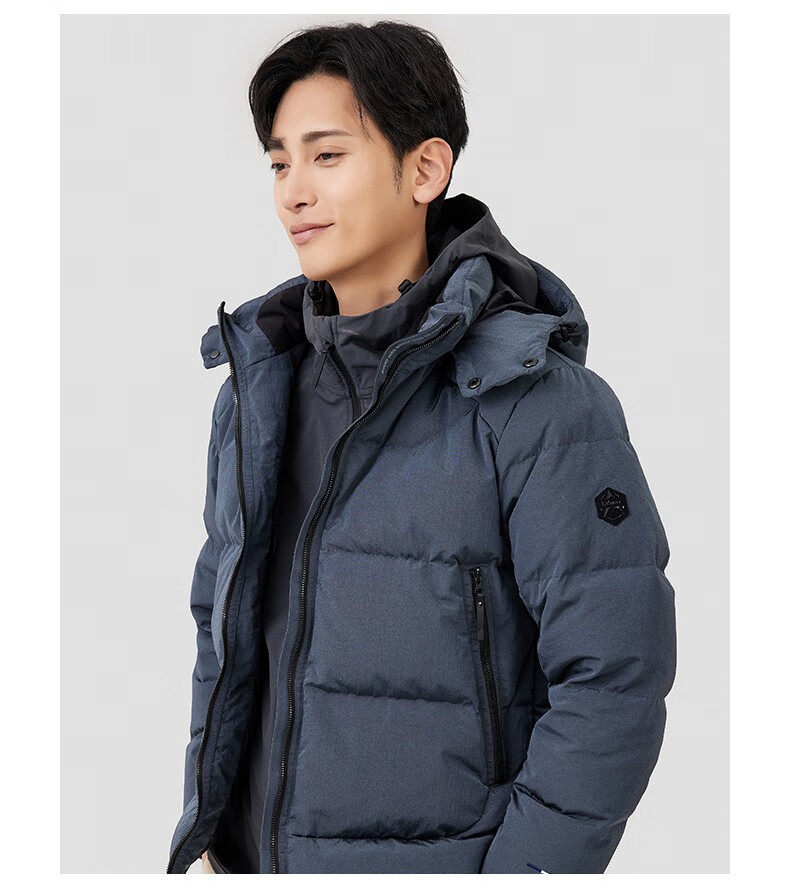 lafuma乐飞叶户外lxt防泼水蓄热保暖650蓬大鹅绒面包羽绒服男防寒外套