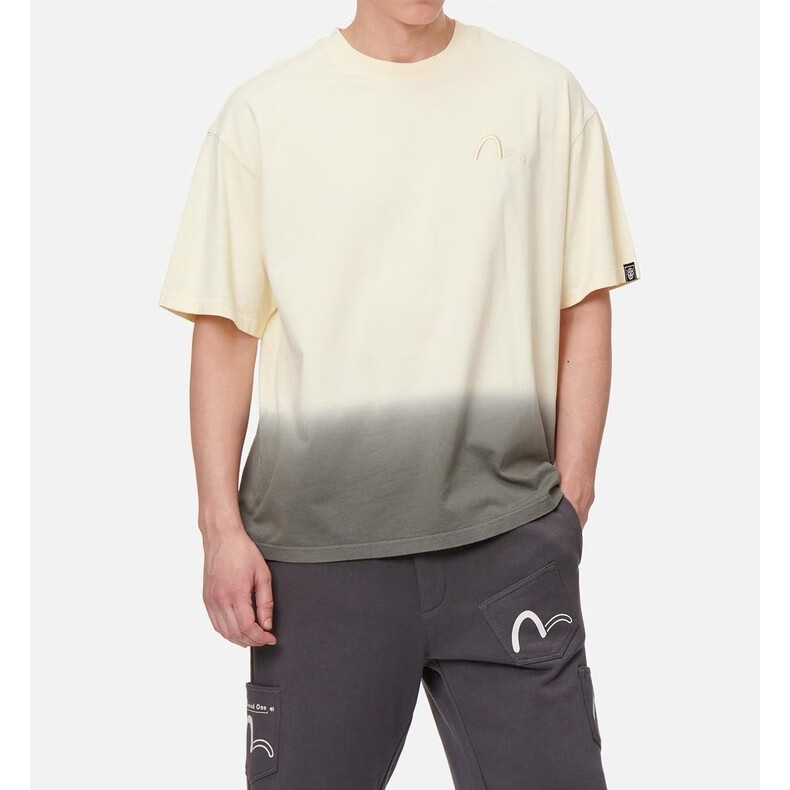 evisu kuro 2022年秋冬新款 男士渐变水洗t恤2esgnm2ts547bzct 浅淡