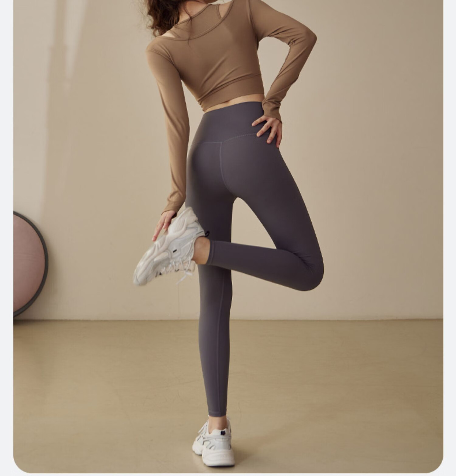 罗维柏雅(rovbever) 瑜伽裤女秋冬款高腰收腹提臀蜜桃臀普拉提运动