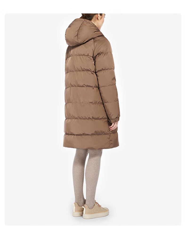 maxmara 女装奢侈品 女士中长款连帽羽绒服外套 sportl 黑色 004