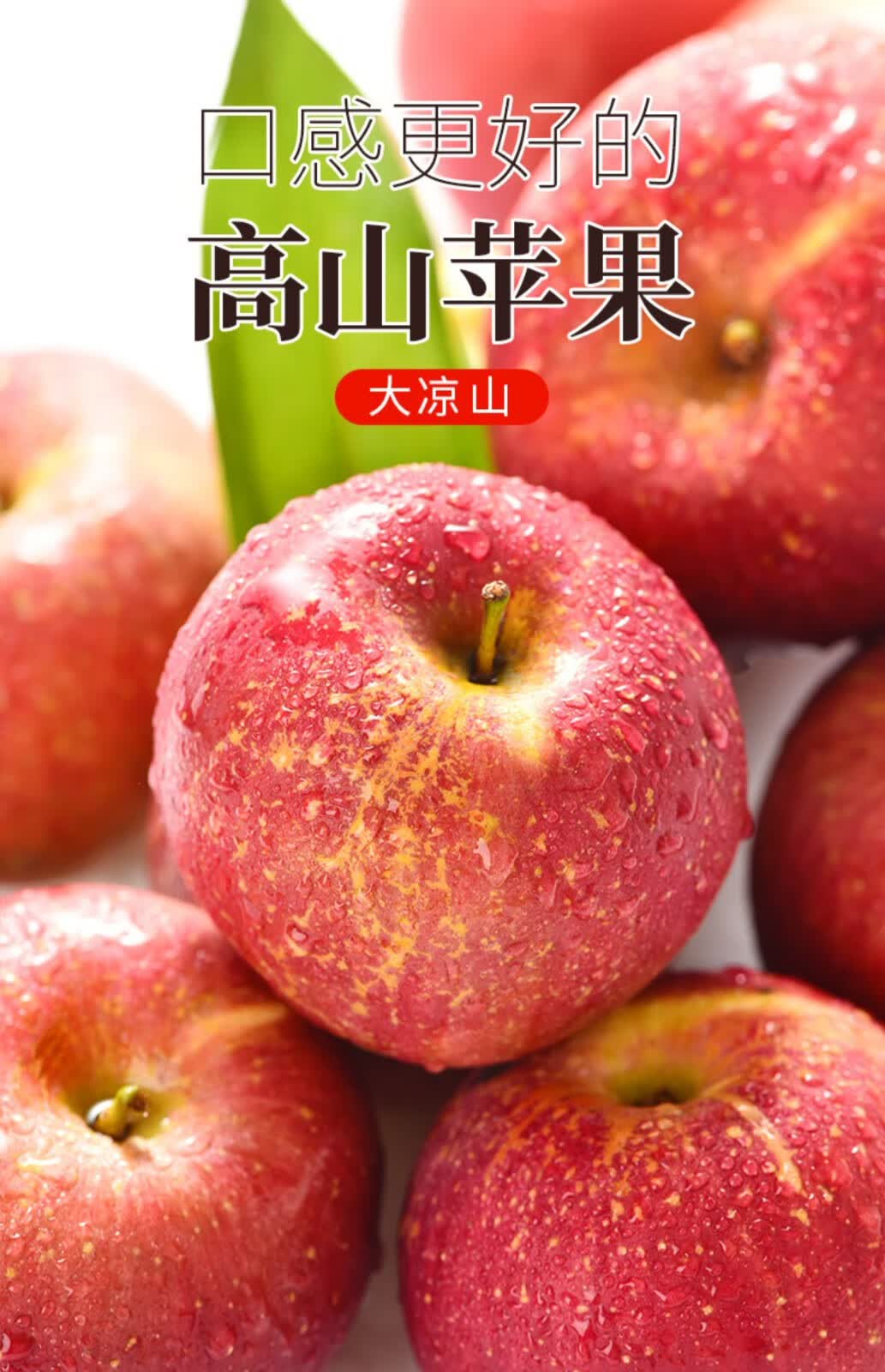 大凉山丑苹果水果新鲜当季整箱脆甜冰糖心盐源红富士苹果 【中果】3斤