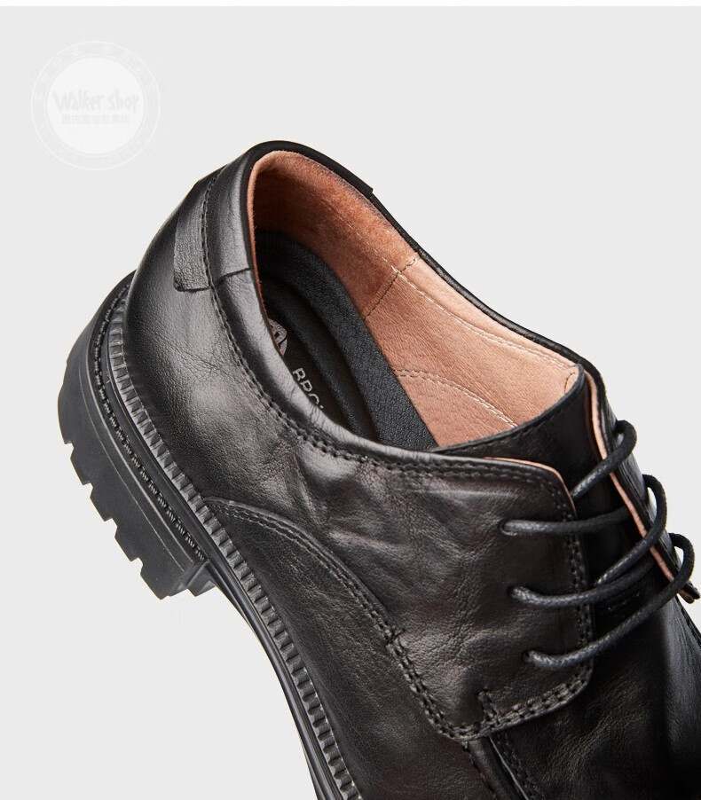 奥卡索(walker shop)正装鞋男2022新款【头层手抓纹牛皮】商务休闲鞋