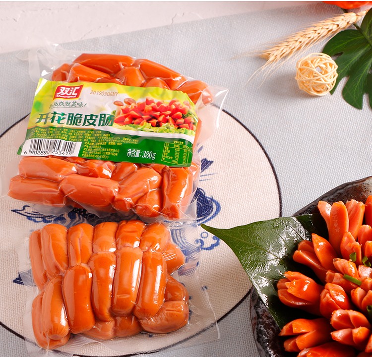 双汇开花脆皮肠餐饮料理脆皮肠开花火腿肠烧烤小香肠脆皮肠180g3袋