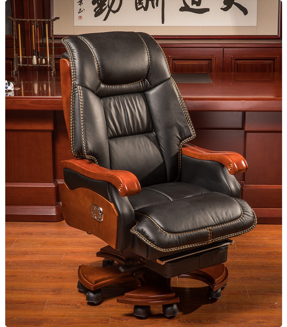 名流都市 高端牛皮老板椅豪华真皮总裁椅老板椅子办公椅大班椅旋转