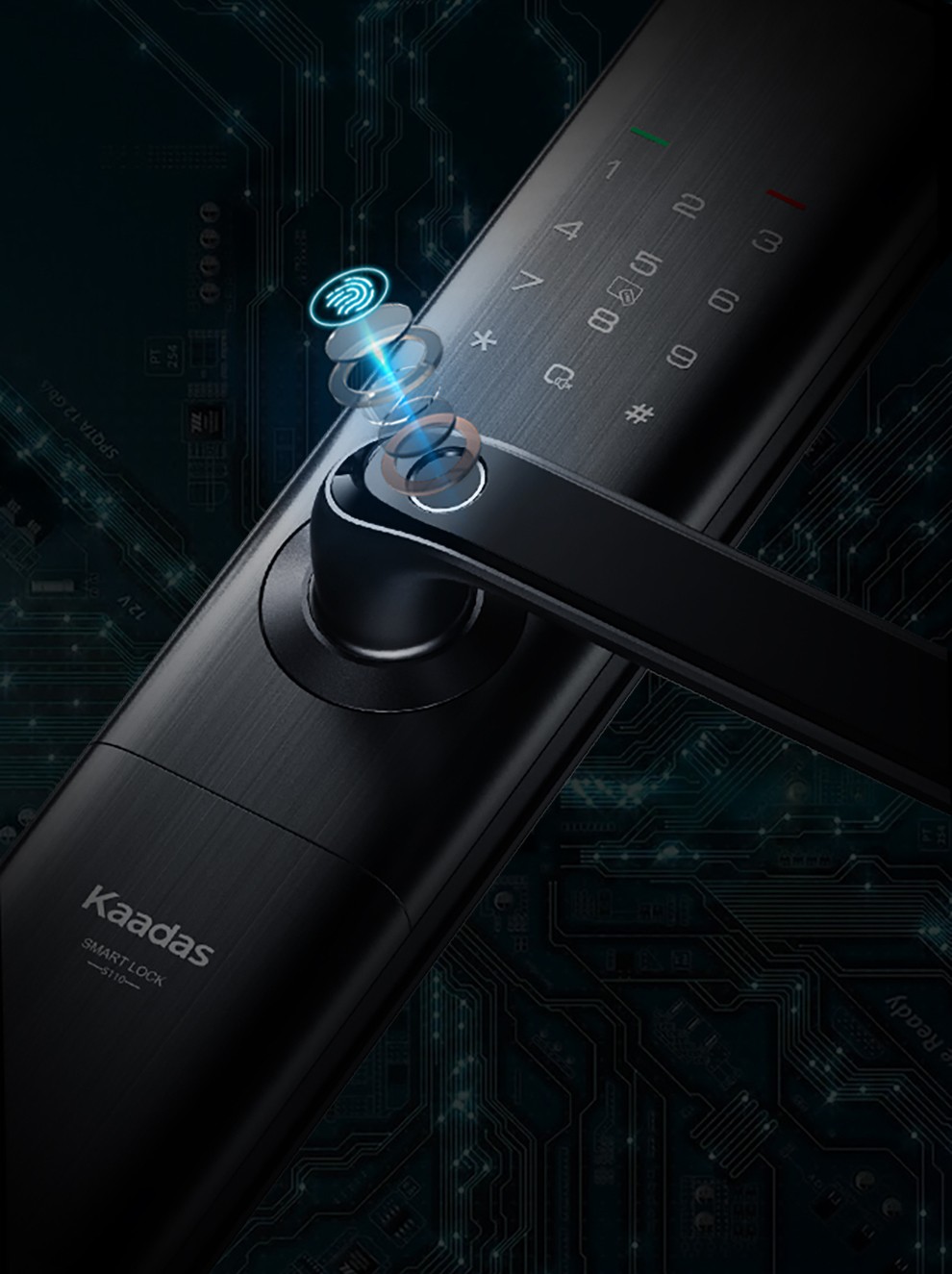 凯迪仕(kaadas) s110智能锁指纹锁家用防盗门锁 密码锁电子锁智能门锁