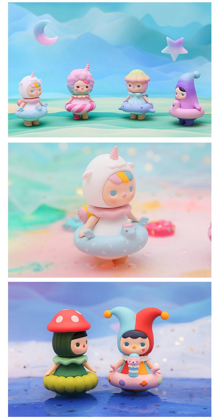 pucky毕奇泡泡圈毕奇精灵独角兽手办公仔popmart泡泡玛特娃娃盲盒