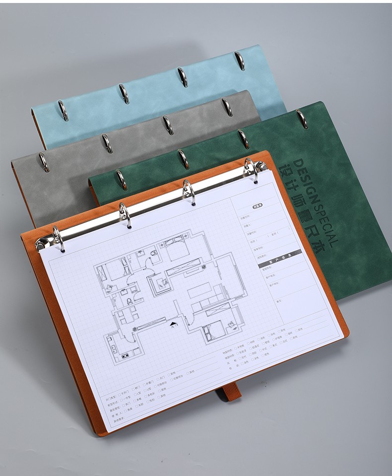 亿涵量房本活页设计师量尺本测量专用本a4笔记本子室内装修设计草图全