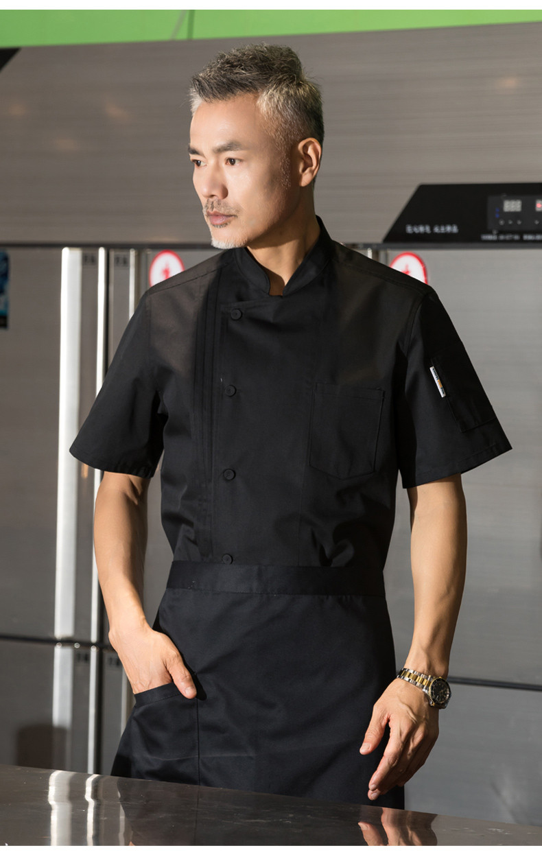 衣品永呈高档酒店厨师长工作服短袖餐饮火锅饭店后厨房厨师衣服夏季工