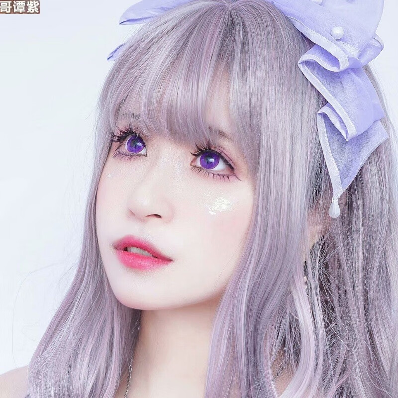 cupid显色夸张cosplay美瞳红金黄绿海绵宝宝漫展隐形眼镜tu 哥谭蓝