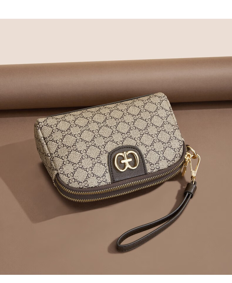 皓顿hautton包包女包手拿包女士大容量时尚简约便携长款零钱包休闲