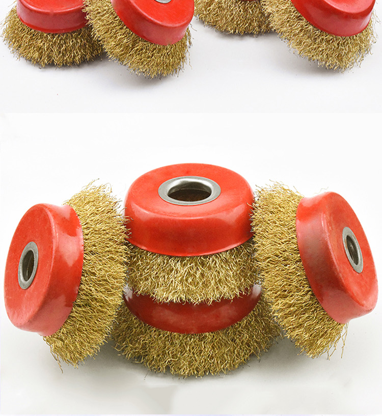 钢丝刷打磨轮除锈钢丝轮角磨机钢丝刷抛光磨光机碗型钢丝轮钢刷子 纯