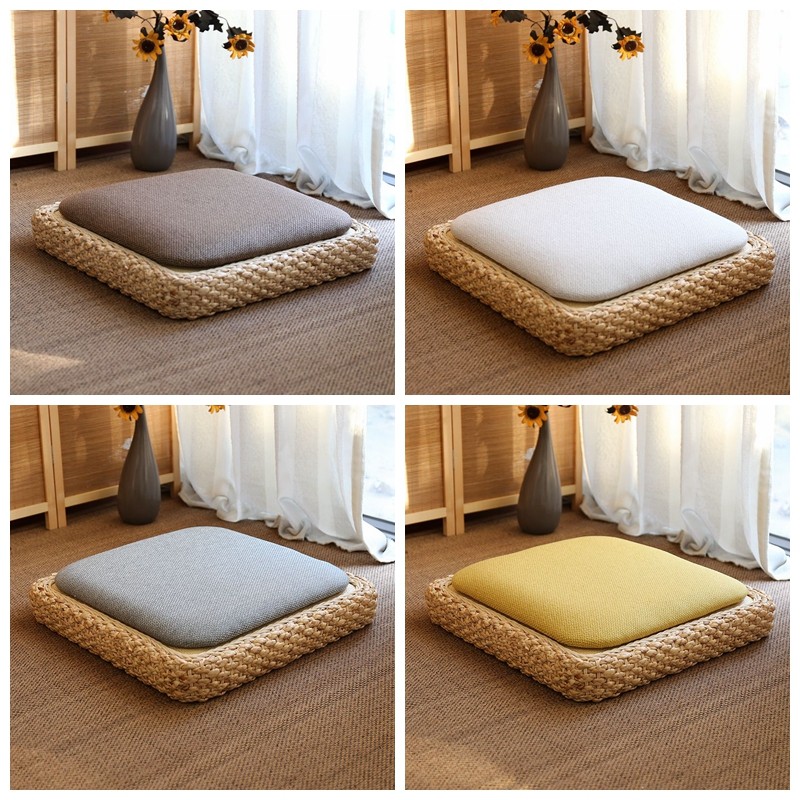 yijue艺觉家纺轻奢茶几坐垫藤编日式蒲团打坐垫家用地板榻榻米坐垫
