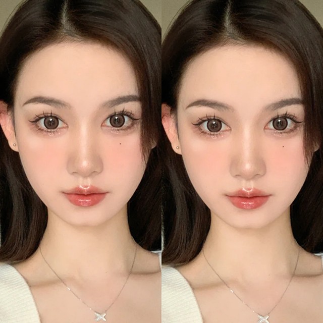 5mm大直径美瞳彩色隐形眼镜新国货10片 o-6 brown香草饼(另有售年抛