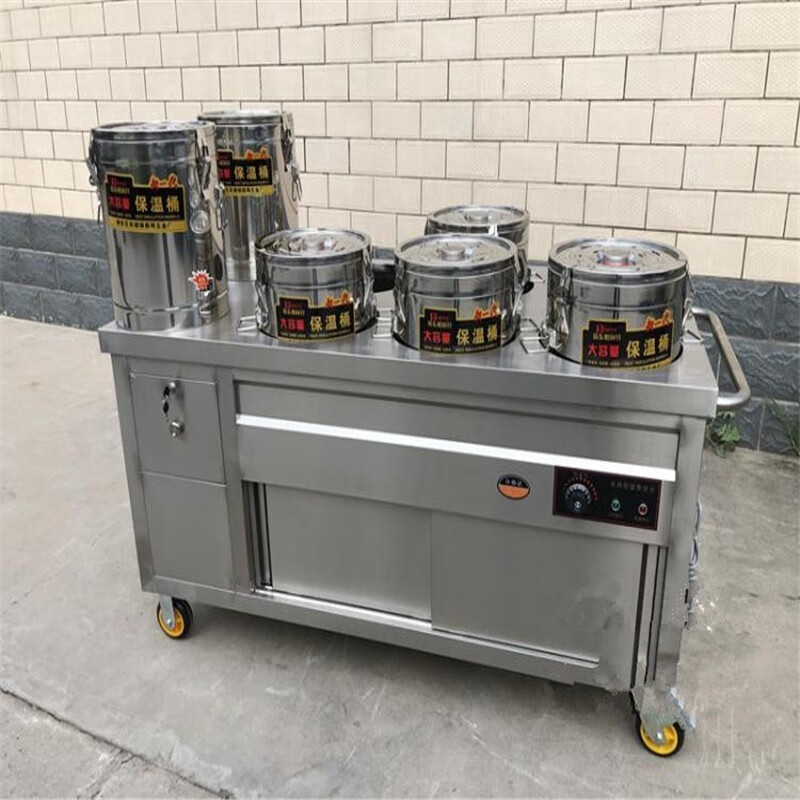 【现货速发】早餐车 商用不锈钢保温粥车早餐车摆摊移动餐车小吃车