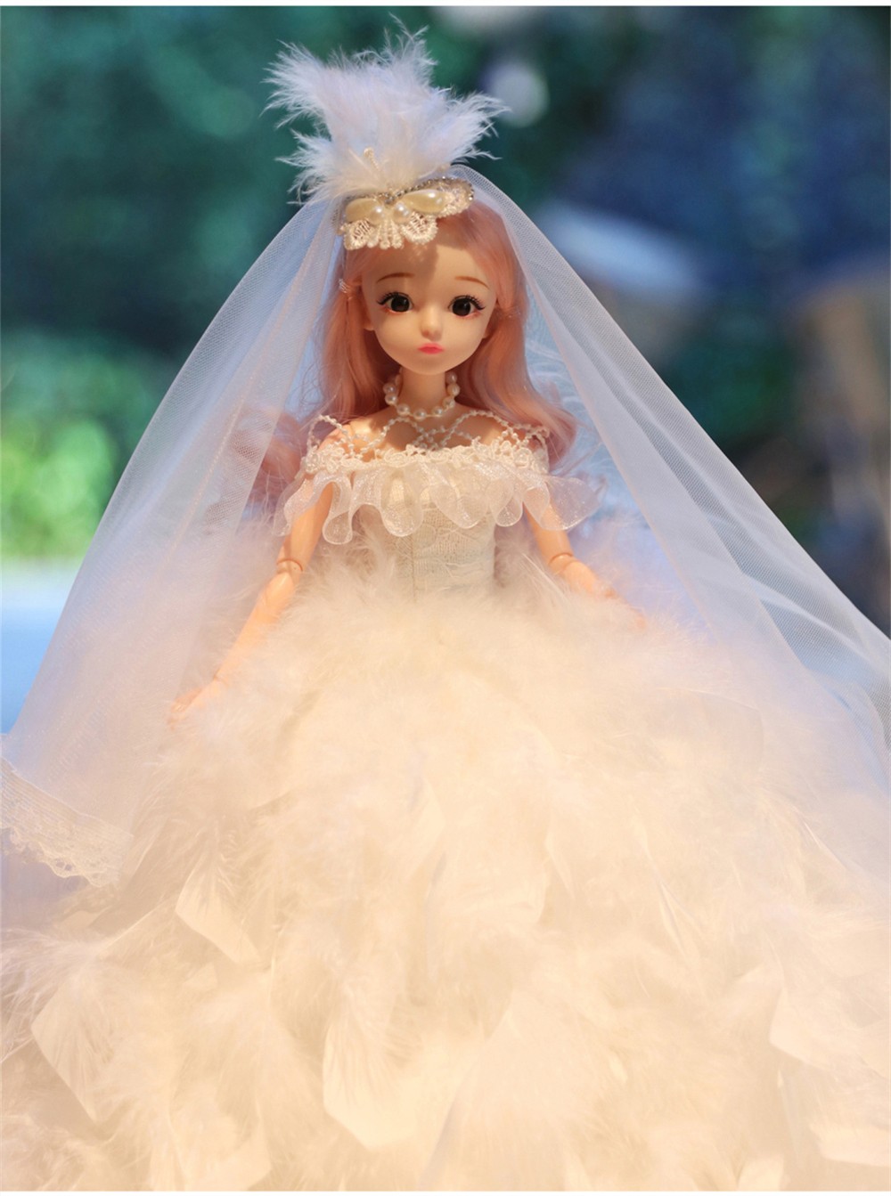 女童芭比娃娃洋娃娃生日礼物婚纱新娘娃娃玩具女孩2021新款公主仿真