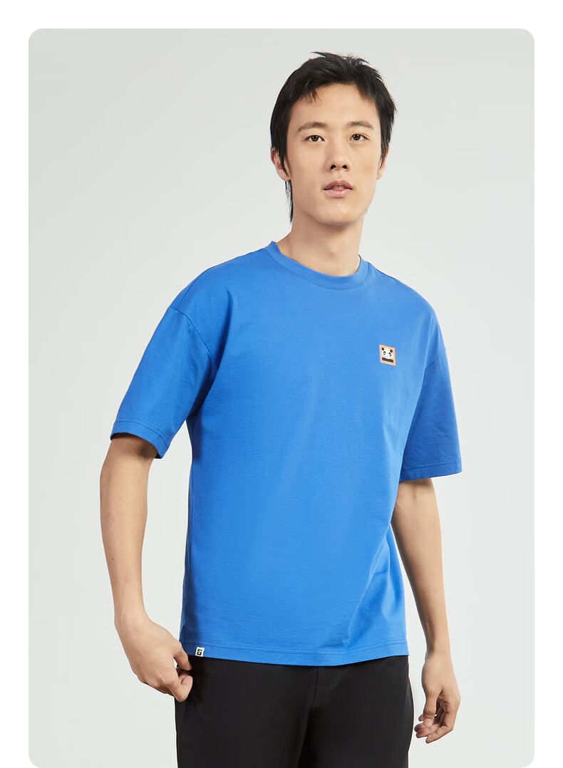 toread探路者棉t恤男21春夏户外透气吸汗宽松圆领休闲t袖tajj81782