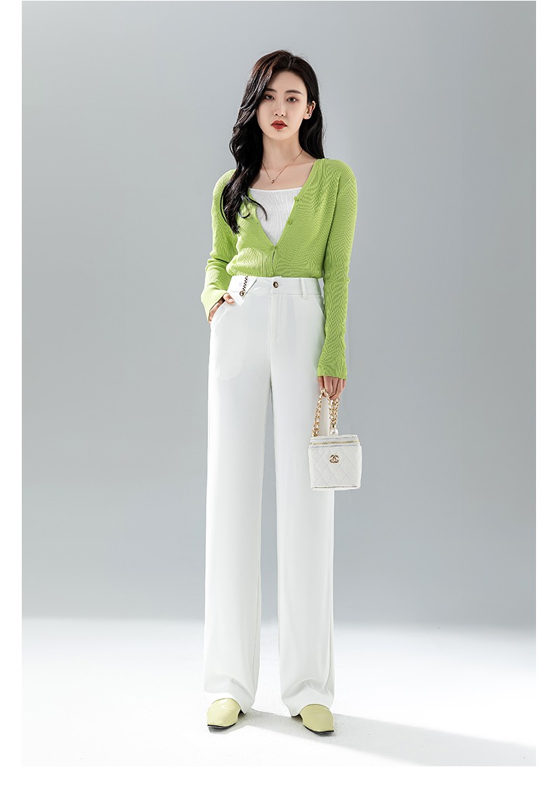 梦舒雅女裤阔腿裤女高腰垂感休闲西装裤春款2022新款宽松显瘦直筒拖地