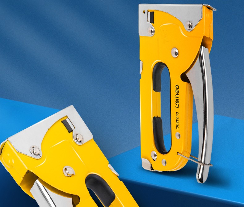 得力deli手动气钉枪码钉射钉枪钢打钉器专用线槽神器直钉门型钉木工