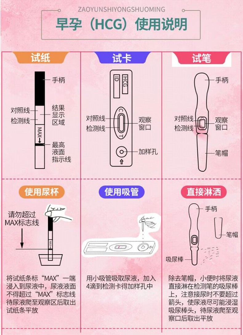 秀儿早早孕验孕试纸10条测孕验孕棒快速验孕