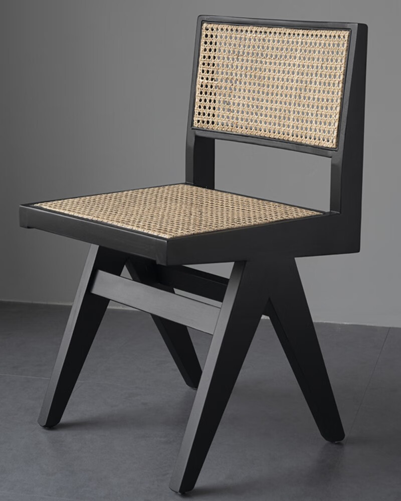 奥斯彩登(ostradan) 实木藤椅 餐椅 橡木 昌迪加尔椅 藤椅(无扶手)