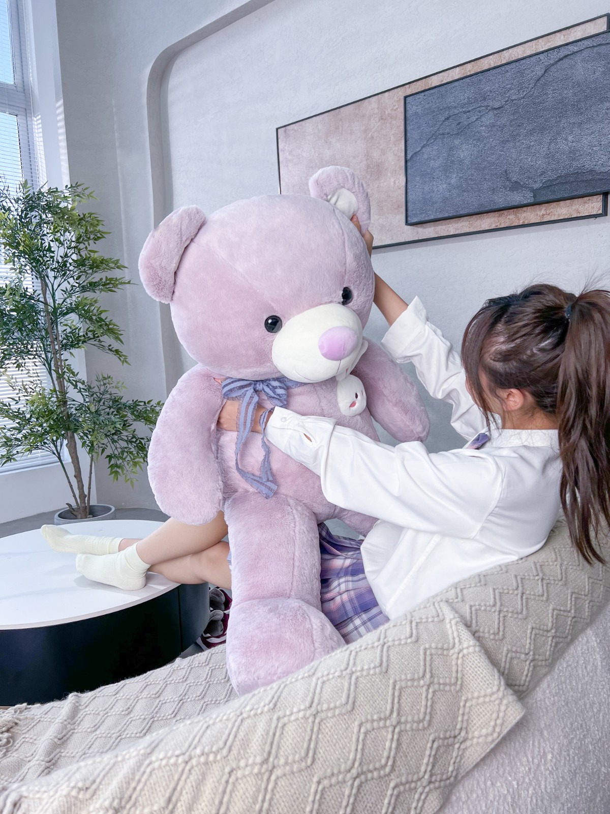 兔标熊娃娃毛绒玩具大熊公仔泰迪熊玩偶抱枕布娃娃女孩抱抱熊女生睡觉