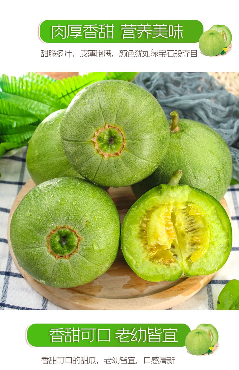 头茬甜瓜绿宝石新鲜香瓜当季时令小甜瓜5斤