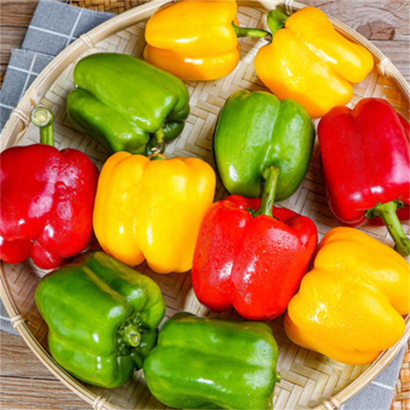 灯笼彩椒圆辣椒五彩红黄水果甜椒太空椒即食蔬菜
 6斤【图片 价格