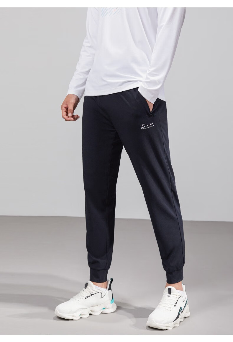 erke鸿星尔克运动裤男裤夏秋季外穿健身跑步裤子男士针织长裤舒适百搭