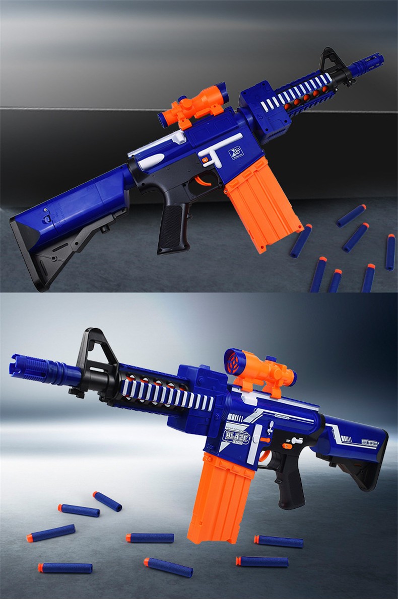 儿童玩具枪电动m416电动连发软弹枪男孩玩具冲锋射击发射枪男孩竞技