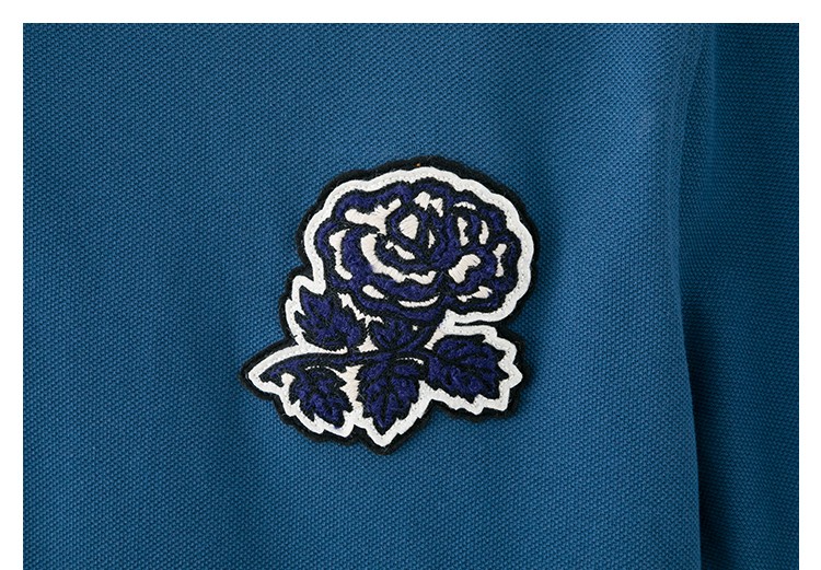 kentcurwen肯迪文kc夏季新款玫瑰徽章纯色商务休闲polo衫男k45h9ei081