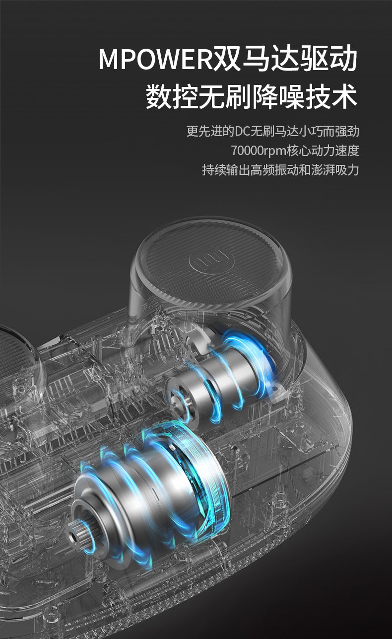 88560-摩飞电器 除螨仪手持无线 家用床上拍打除螨虫仪 紫外线杀菌小型吸尘除螨机器 MR3100-详情图