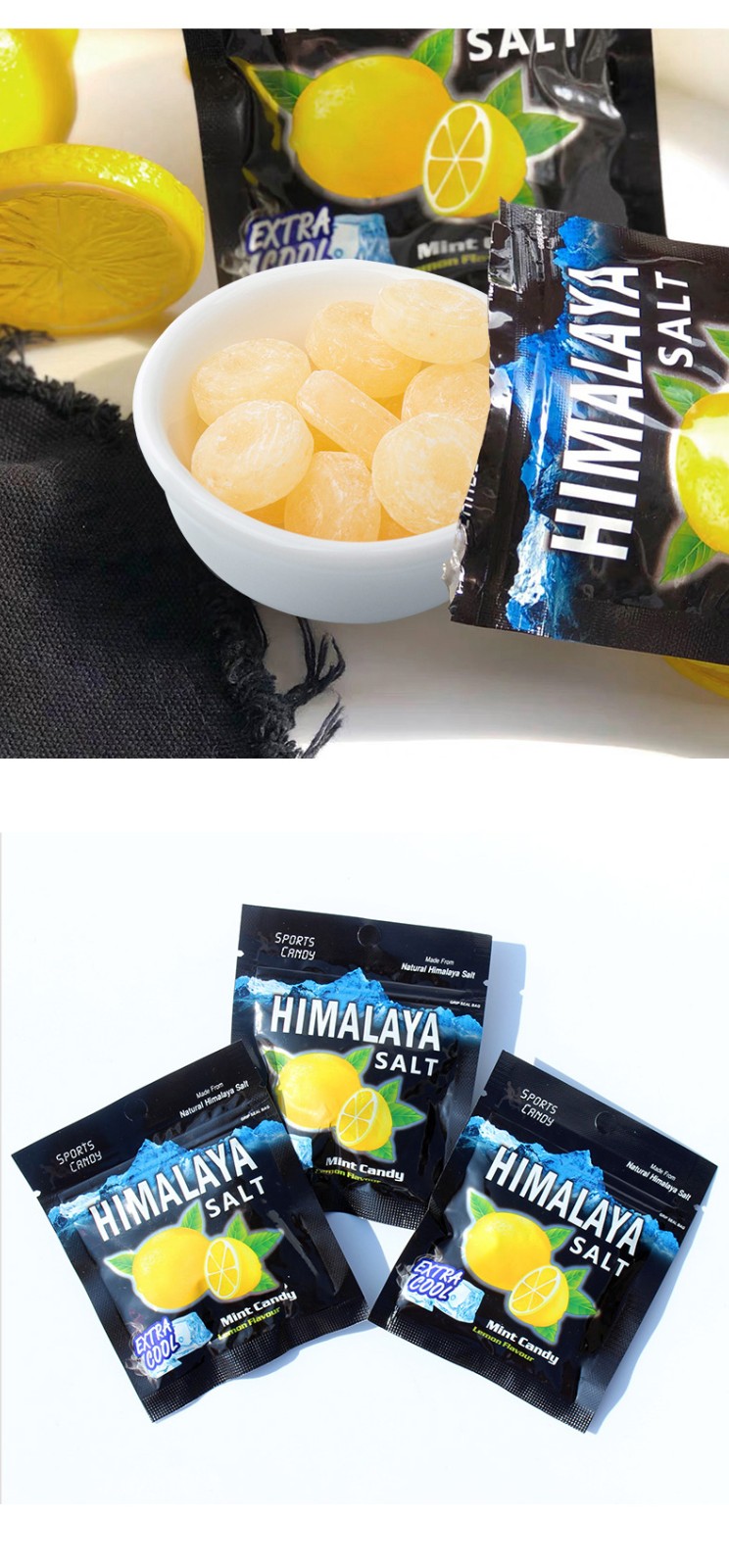 大马碧富咸柠檬薄荷糖12袋整盒装海盐润喉硬糖水果硬糖节日糖果姜汁