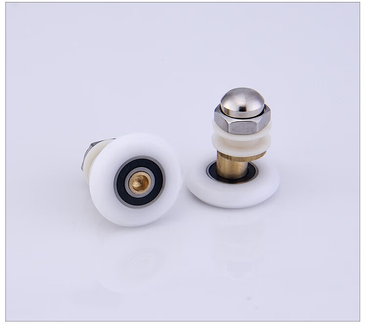 淋浴房滑轮老式滑轮圆弧浴室玻璃门移门滑轮配件上轨道吊滑轮滚轮大