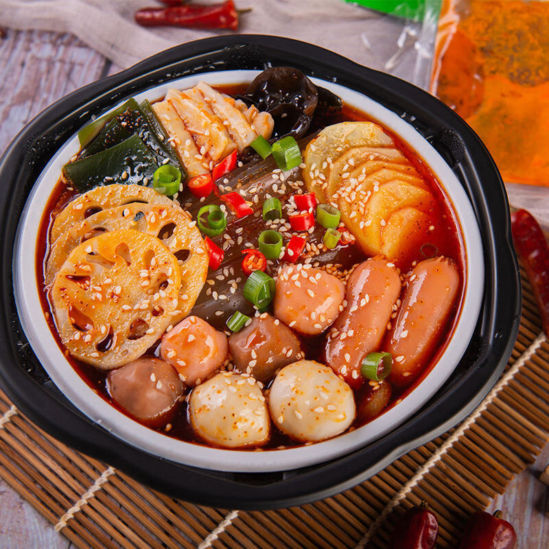 自热小火锅速食荤菜重庆自助网红麻辣烫懒人火锅便宜 六盒丨牛肉1脆肠