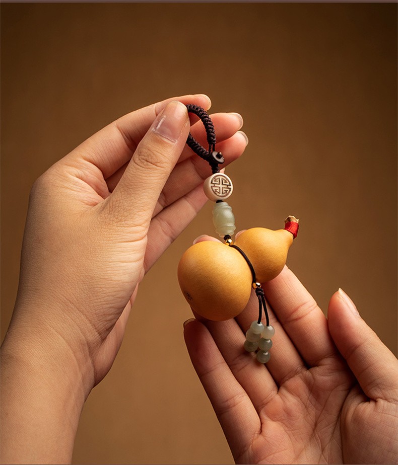 天然小葫芦挂件钥匙扣汽车钥匙链男女款平安财源创意包包挂饰礼品吉祥