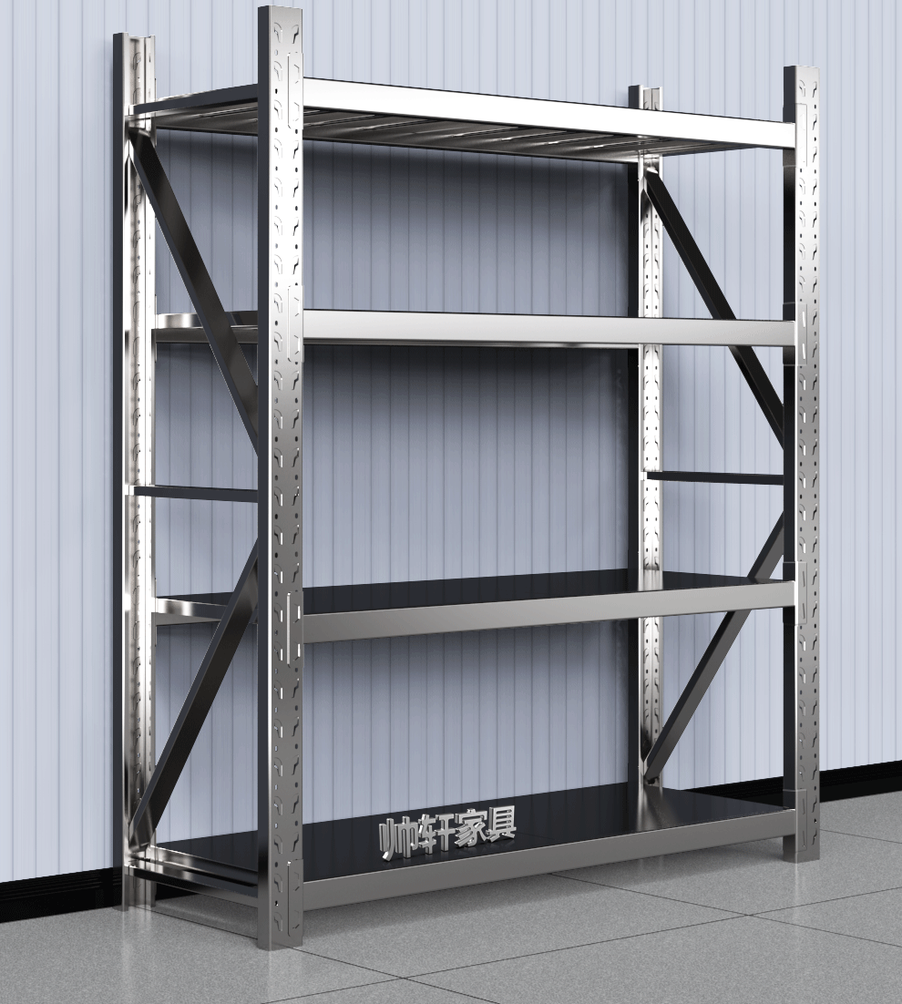 联堃不锈钢货架304商用多层仓库储物架子工厂库房重型仓储货架地下室