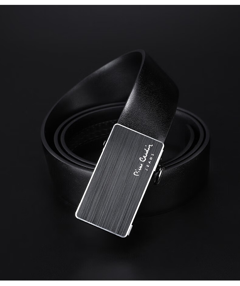 法国皮尔卡丹男士皮带男真皮腰带自动扣牛皮男式休闲裤带生日礼物高档