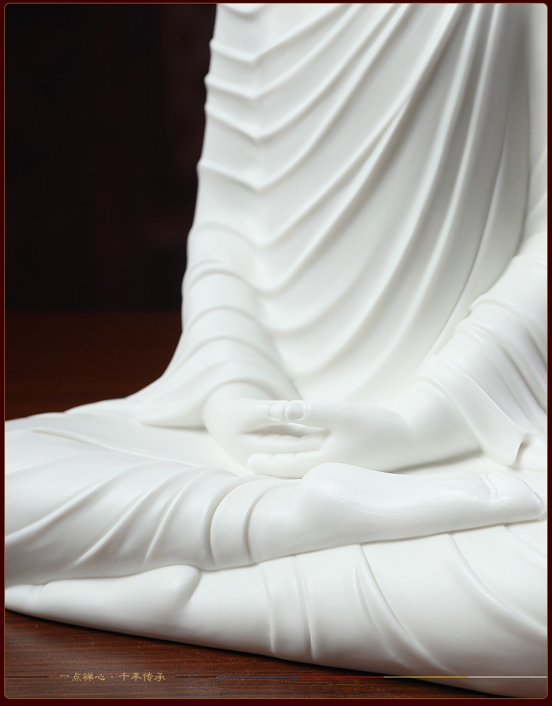 玛朵维汀 南无阿弥陀佛佛像供奉摆件 德化白瓷质家居供奉阿弥陀佛如来