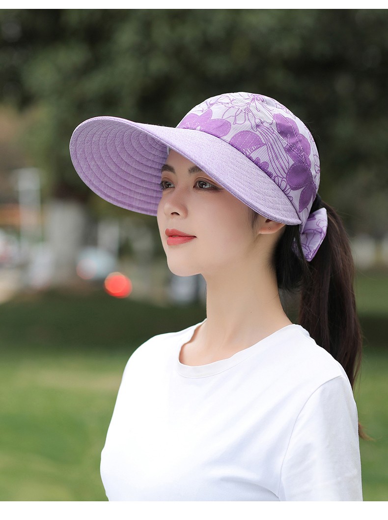 帽子女夏遮阳凉帽防紫外线太阳帽大沿时尚空顶帽防晒骑车遮阳帽 款式