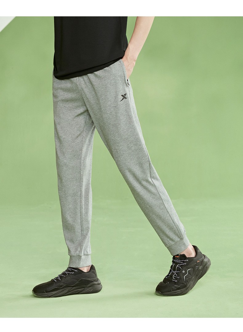 特步运动裤男款2022春季新款收口束脚裤春夏季休闲宽松百搭针织长裤