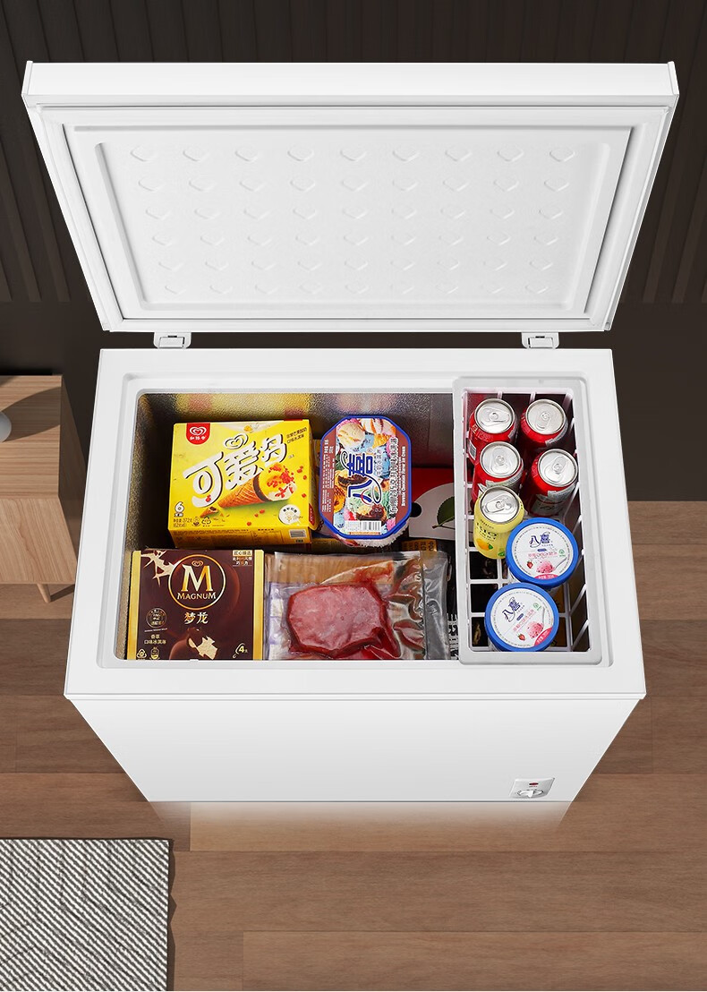 柔鲜小冰柜家用全冷冻小型冰柜保鲜冷冻两用冷柜迷你家用双温冰柜83升