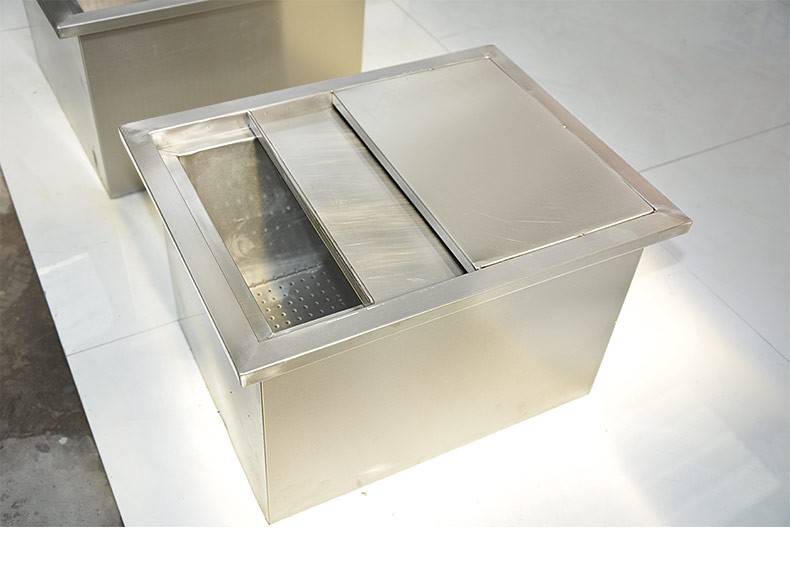 新品不锈钢冰槽水池商用储冰槽嵌入式自助餐保温冰池吧台厨房奶茶201
